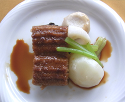 うなぎと野菜の蒸し物