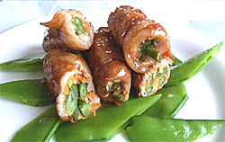 野菜の豚ロース巻き