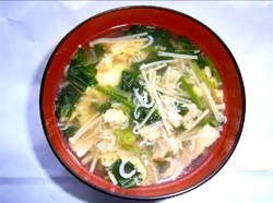 ほうれん草のあったかスープ