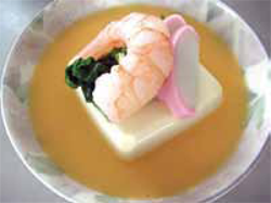 春色蒸し豆腐(あんかけ)♪