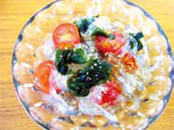 ところ天とミニトマトの酢の物