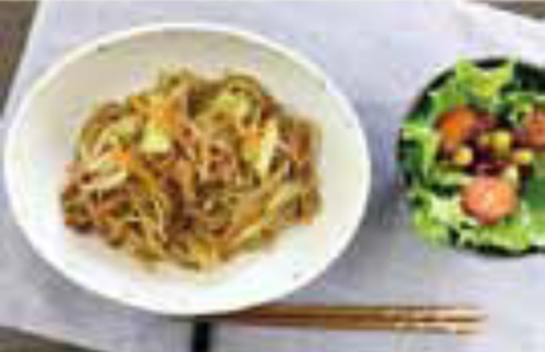 “COOP 焼そばとお好み野菜とミックスビーンズのサラダ♪”